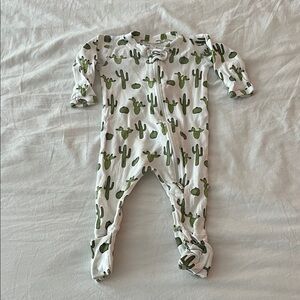 Cactus & Pumpkin Patterned Baby Footie Pajamas